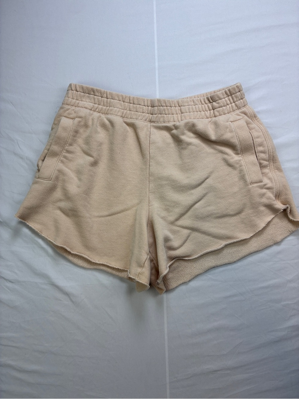 aerie Cream/Tan Knit Lounge Shorts szM Terry casual